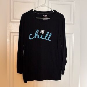 Joe Boxer Black and Blue Chill Long Sleeve Tee Loungewear Size 1x